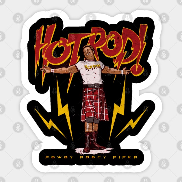 Roddy Piper Hot Rod Sticker by MunMun_Design